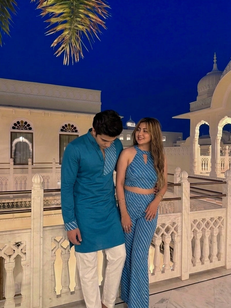 Leher Teal - Kurta Set
