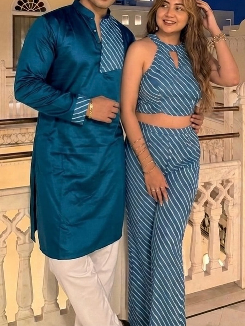 LEHER - Teal Couple Set