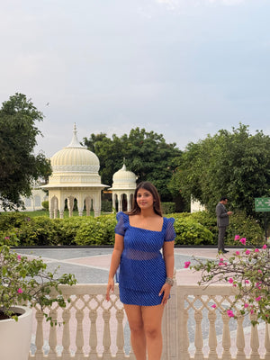 LEHER - Indigo Kurti & Skirt Set