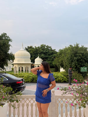 LEHER - Indigo Kurti