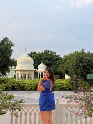 LEHER - Indigo Kurti & Skirt Set