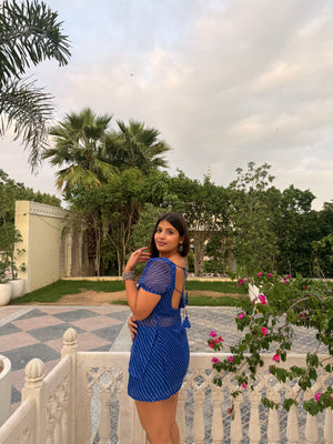 LEHER - Indigo Kurti & Skirt Set