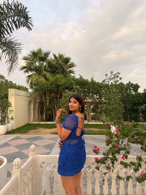 LEHER - Indigo Kurti & Skirt Set