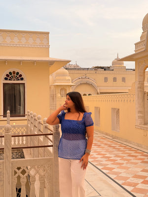 LEHER - Indigo Kurti