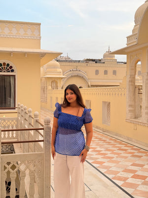 LEHER - Indigo Kurti