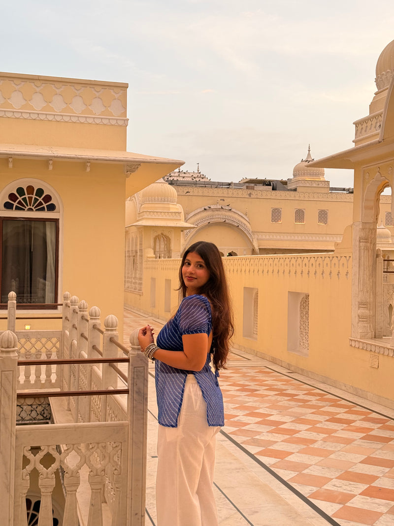 LEHER - Indigo Kurti