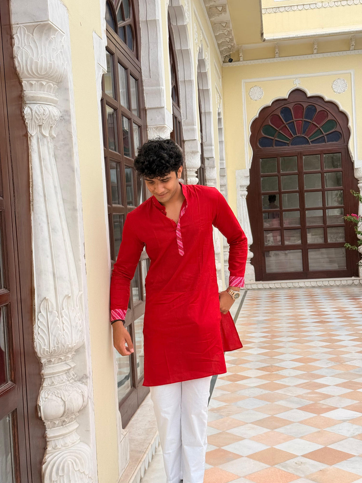 Leher - Scarlet Kurta Set